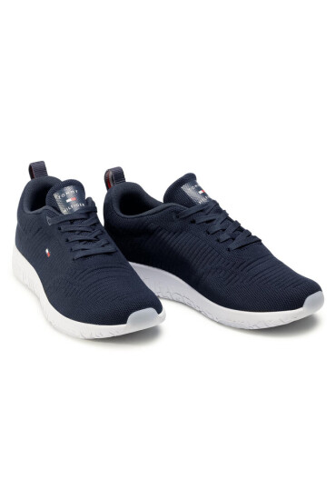 Tommy Hilfiger Сникърси Corporate Knit Rib Runner FM0FM02838 Тъмносин - Mera.bg