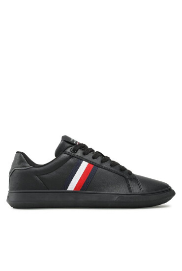 Tommy Hilfiger Сникърси Corporate Leather Cup Stripes FM0FM04732 Black BDS - Mera.bg