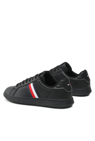Tommy Hilfiger Сникърси Corporate Leather Cup Stripes FM0FM04732 Black BDS - Mera.bg