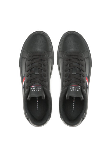 Tommy Hilfiger Сникърси Corporate Leather Cup Stripes FM0FM04732 Black BDS - Mera.bg