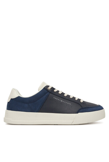 Tommy Hilfiger Сникърси Court Mix Lnubuck FM0FM05410 Тъмносин - Mera.bg
