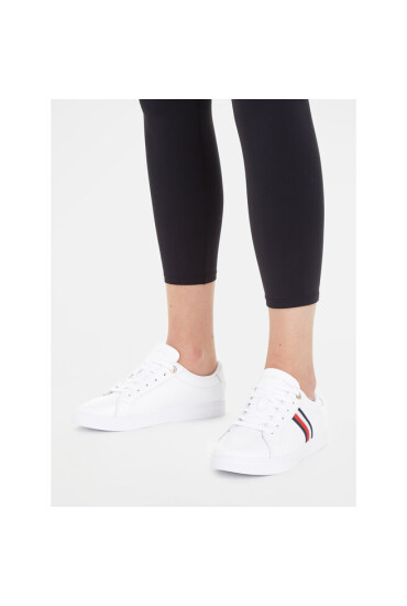 Tommy Hilfiger Сникърси Essential Stripes Court Sneaker FW0FW07449 White YBS - Mera.bg