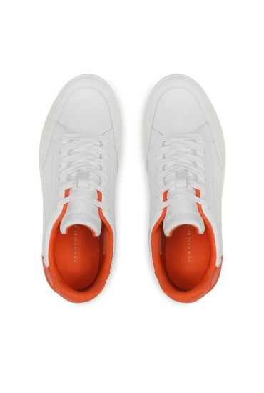 Tommy Hilfiger Сникърси Feminine Sneaker With Color Pop FW0FW06896 White/Earth Orange 0K9 - Mera.bg