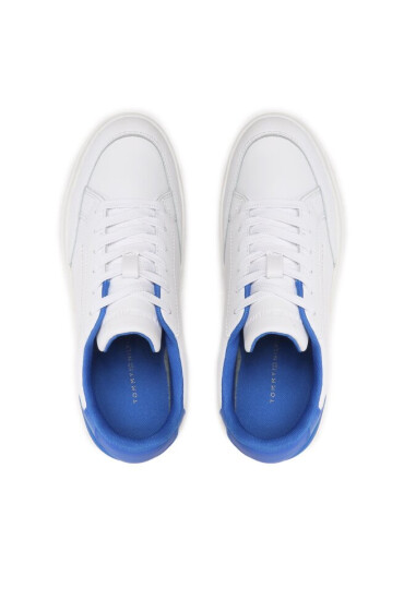 Tommy Hilfiger Сникърси Feminine Sneaker With Color Pop FW0FW06896 White/Electric Blue 0LA - Mera.bg