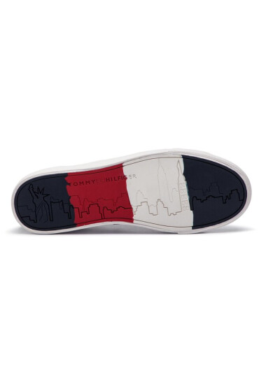 Tommy Hilfiger Сникърси Flag Detail Leather Sneaker FM0FM01712 Midnight 403 - Mera.bg