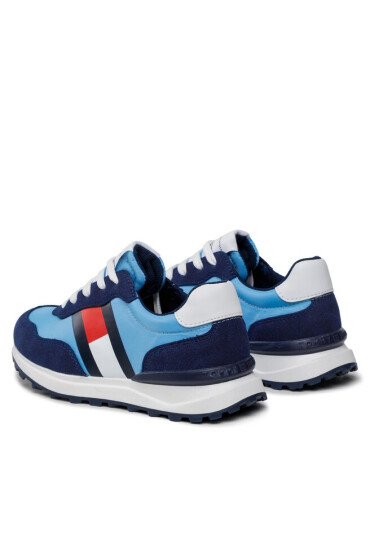 Tommy Hilfiger Сникърси Flag Low Cut Lace-Up Sneaker T3X9-32886-1587 M Blue/Sky Blue X644 - Mera.bg