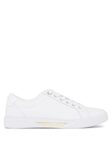 Tommy Hilfiger Сникърси Golden Hw Court Sneaker FW0FW07560 White/Gold 0K7 - Mera.bg