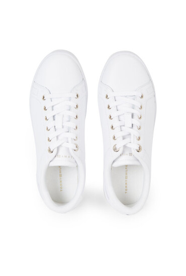Tommy Hilfiger Сникърси Golden Hw Court Sneaker FW0FW07560 White/Gold 0K7 - Mera.bg