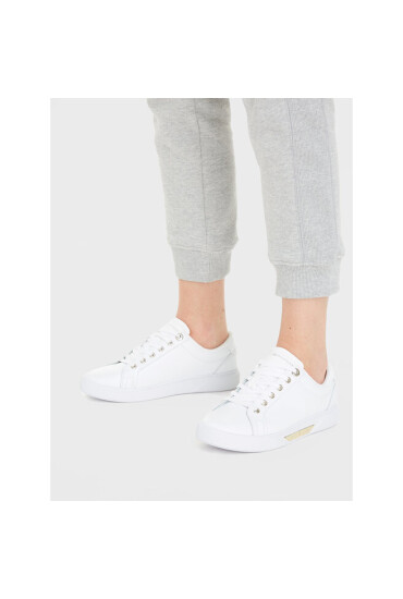 Tommy Hilfiger Сникърси Golden Hw Court Sneaker FW0FW07560 White/Gold 0K7 - Mera.bg