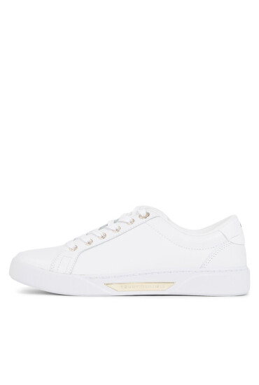 Tommy Hilfiger Сникърси Golden Hw Court Sneaker FW0FW07560 White/Gold 0K7 - Mera.bg