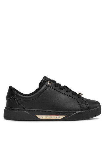 Tommy Hilfiger Сникърси Golden Hw Court Sneaker FW0FW07702 Черен - Mera.bg