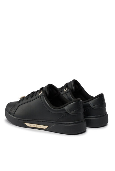 Tommy Hilfiger Сникърси Golden Hw Court Sneaker FW0FW07702 Черен - Mera.bg
