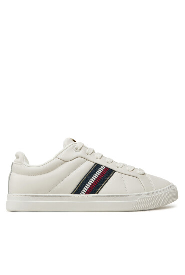 Tommy Hilfiger Сникърси Icon Court Sneakers Stripes FW0FW08110 Бял - Mera.bg