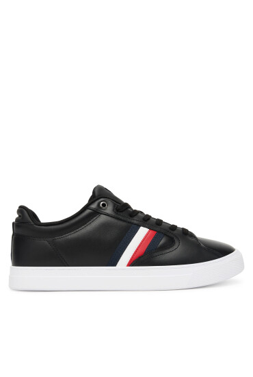 Tommy Hilfiger Сникърси Icon Court Stripes FM0FM05628 Черен - Mera.bg