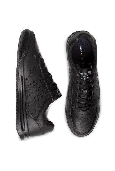 Tommy Hilfiger Сникърси Lightweight Leather Sneaker Flag FM0FM02740 Black BDS - Mera.bg
