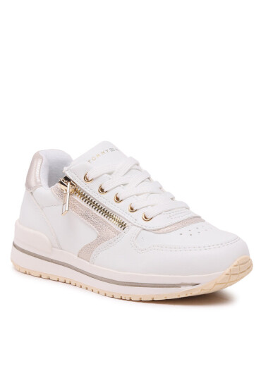 Tommy Hilfiger Сникърси Low Cut Lace-Up Sneaker T3A9-32731-1355 M White/Platinum X048 - Mera.bg