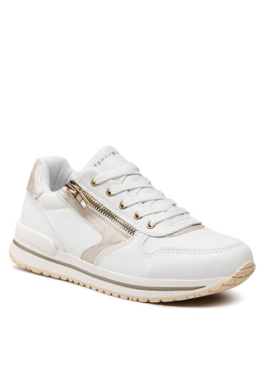 Tommy Hilfiger Сникърси Low Cut Lace-Up Sneaker T3A9-32731-1355 S White/Platinum X048 - Mera.bg