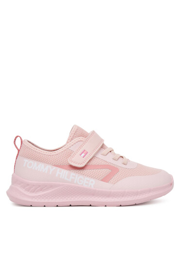 Tommy Hilfiger Сникърси Low Cut Lace-Up/Velcro Sneaker T1A9-33990-1843 S Розов - Mera.bg
