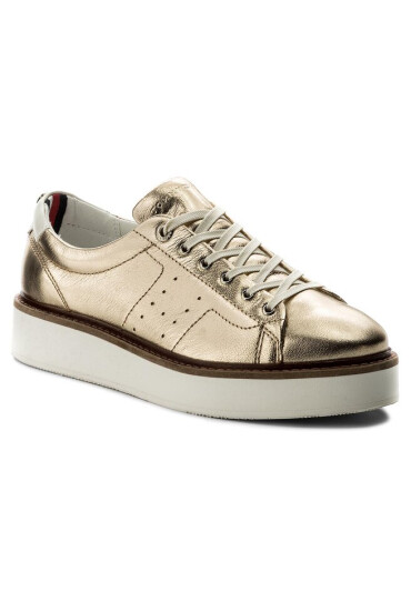 Tommy Hilfiger Сникърси Metallic Hybrid Leather Sneaker FW0FW02501 Mekong 709 - Mera.bg