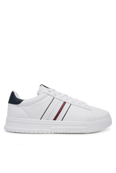 Tommy Hilfiger Сникърси Modern Cupsole Stripes Lth FM0FM05406 Бял - Mera.bg