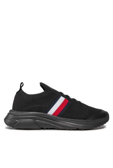 Tommy Hilfiger Сникърси Modern Runner Knit Stripes Ess FM0FM04798 Черен - Mera.bg