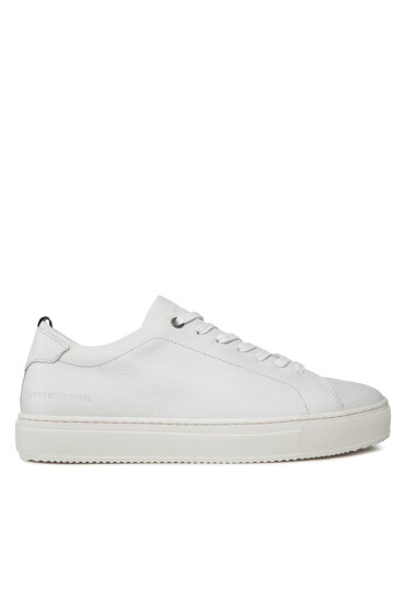 Tommy Hilfiger Сникърси Premium Cupsole Grained Lth FM0FM04893 Бял - Mera.bg