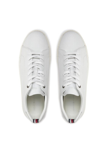 Tommy Hilfiger Сникърси Premium Cupsole Grained Lth FM0FM04893 Бял - Mera.bg