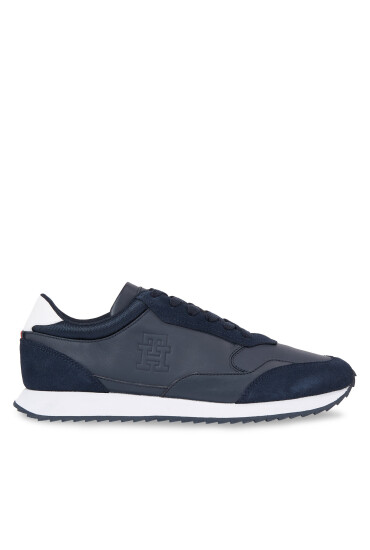 Tommy Hilfiger Сникърси Runner Evo Lth Mix FM0FM04776 Син - Mera.bg