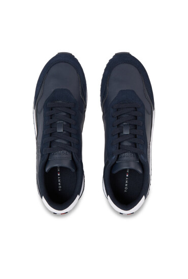 Tommy Hilfiger Сникърси Runner Evo Lth Mix FM0FM04776 Син - Mera.bg