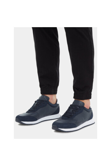 Tommy Hilfiger Сникърси Runner Evo Lth Mix FM0FM04776 Син - Mera.bg