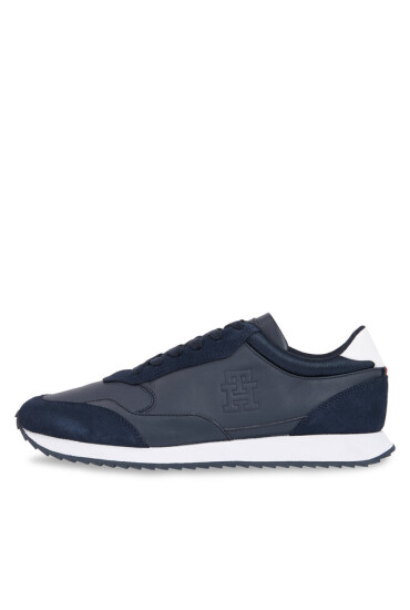 Tommy Hilfiger Сникърси Runner Evo Lth Mix FM0FM04776 Син - Mera.bg