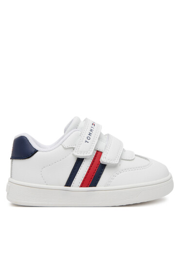 Tommy Hilfiger Сникърси Stripes Low Cut Velcro Sneaker T1X9-33839-1355 M Бял - Mera.bg