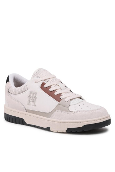 Tommy Hilfiger Сникърси Th Basket Street Mix FM0FM04728 Ecru YBL - Mera.bg