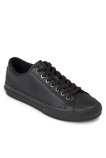 Tommy Hilfiger Сникърси Th Hi Vulc Street Low Lth Mono FM0FM04780 Triple Black 0GQ - Mera.bg