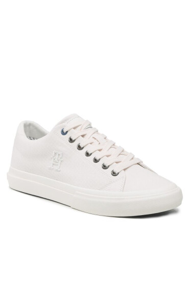 Tommy Hilfiger Сникърси Th Hi Vulc Street Low Veg Dyes FM0FM04422 Weathered White AC0 - Mera.bg