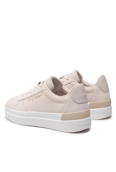 Tommy Hilfiger Сникърси Th Signature Suede Sneaker FW0FW06518 Бежов - Mera.bg