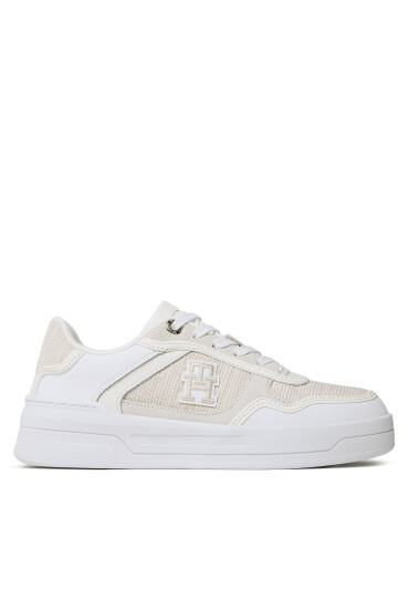 Tommy Hilfiger Сникърси Th Woven Basket Sneaker FW0FW07289 Бял - Mera.bg