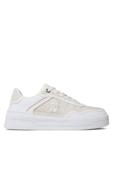 Tommy Hilfiger Сникърси Th Woven Basket Sneaker FW0FW07289 Бял - Mera.bg