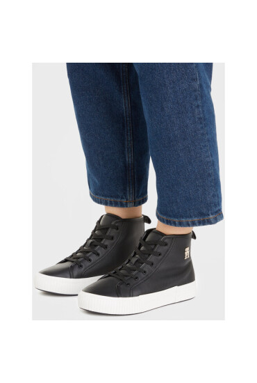 Tommy Hilfiger Сникърси Vulc Th Leather Sneaker Hi FW0FW07550 Black BDS - Mera.bg