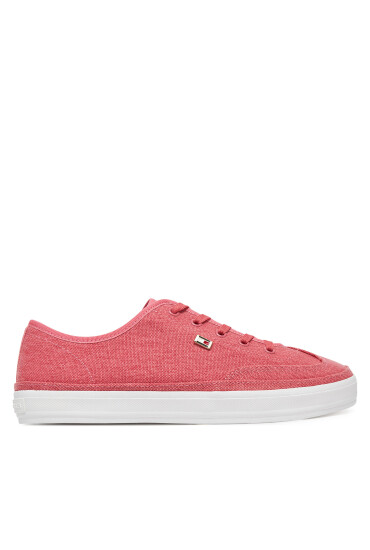 Tommy Hilfiger Сникърси Washed Canvas Vulc Sneaker FW0FW08894 Розов - Mera.bg