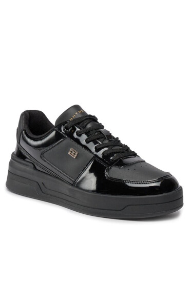 Tommy Hilfiger Сникърси Womens Basket Patent FW0FW07866 Black BDS - Mera.bg