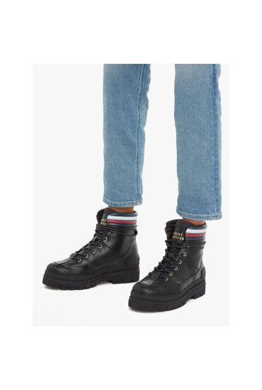 Tommy Hilfiger Туристически oбувки Corporate Feminine Outdoor Boot FW0FW07501 Черен - Mera.bg