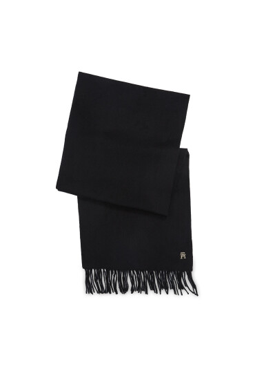 Tommy Hilfiger Зимен шал Cashmere Chic Woven Scarf AW0AW15344 Черен - Mera.bg