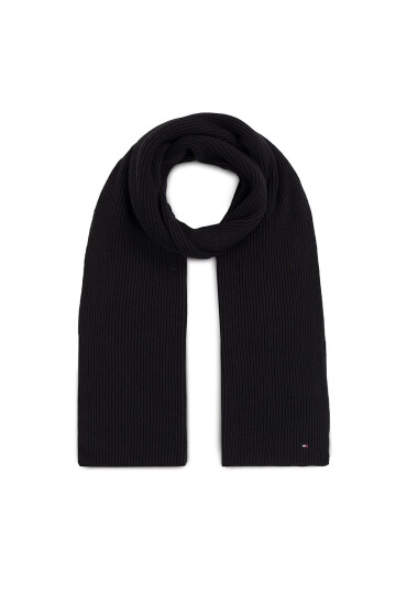 Tommy Hilfiger Зимен шал Essential Flag Scarf AW0AW15348 Black BDS - Mera.bg