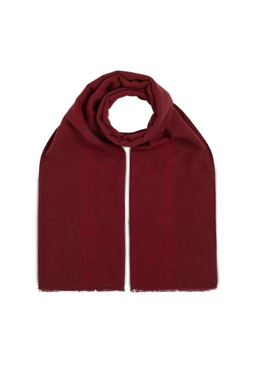 Tommy Hilfiger Зимен шал Monogram Brushed Scarf AW0AW15341 Червен - Mera.bg