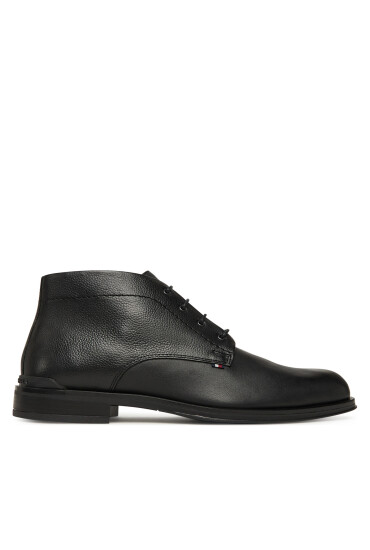 Tommy Hilfiger Зимни обувки Corporate Hilfiger Lth Boot FM0FM05697 Черен - Mera.bg