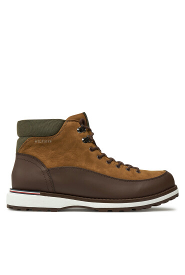 Tommy Hilfiger Зимни обувки Corporate Outdoor Nubuck Boot FM0FM05190 Кафяв - Mera.bg