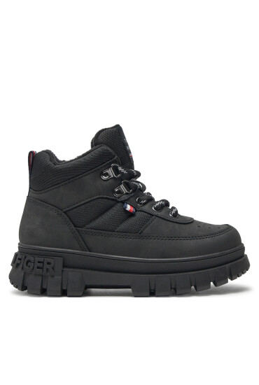 Tommy Hilfiger Зимни обувки Lace-Up Bootie T3X5-33707-1492 M Черен - Mera.bg