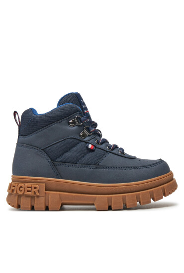 Tommy Hilfiger Зимни обувки Lace-Up Bootie T3X5-33707-1492 M Тъмносин - Mera.bg