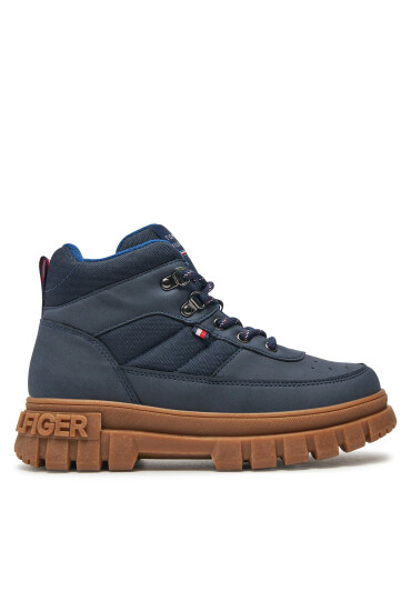 Tommy Hilfiger Зимни обувки Lace-Up Bootie T3X5-33707-1492 S Тъмносин - Mera.bg
